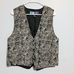 Color Fx 100% Silk Patterned Women’s Vest